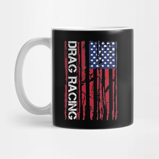 Drag Car Racing Patriotic American Flag Dragster by pho702